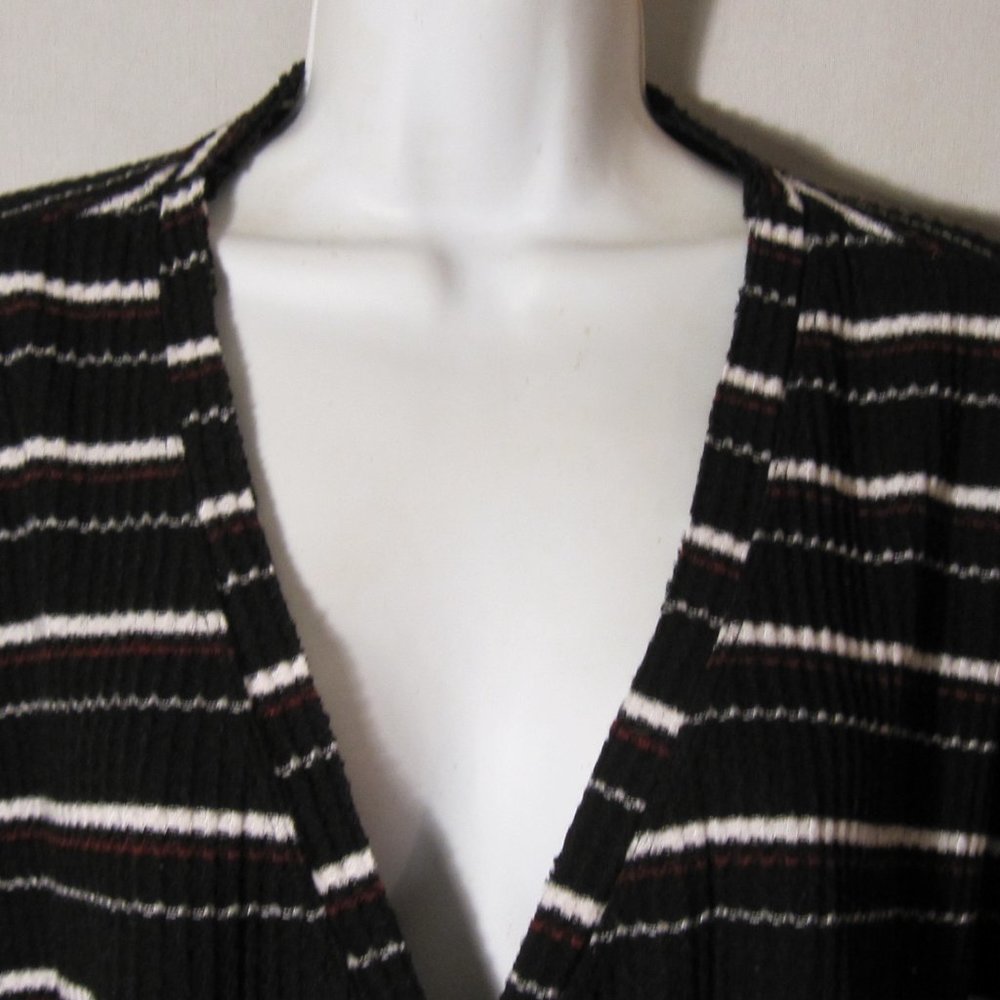 Anthro Out From Under Button Up Striped Cardigan L - image 2